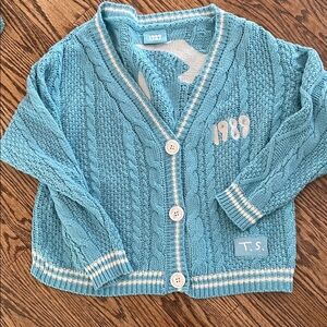 Taylor Swift Blue Cable Knit Cardigan